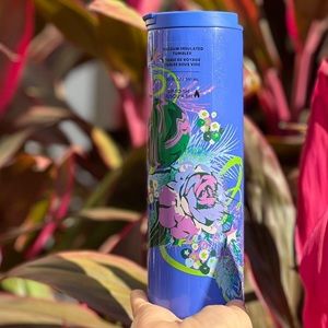 New Starbucks Holiday Blue Shimmer Stainless Steel Tumbler